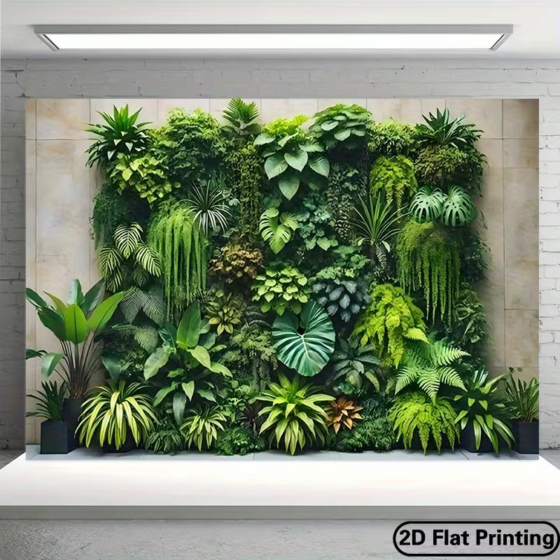 2D Jungle Vertical Foliage Wall Background Cloth Live Stream Portrait Backdrop