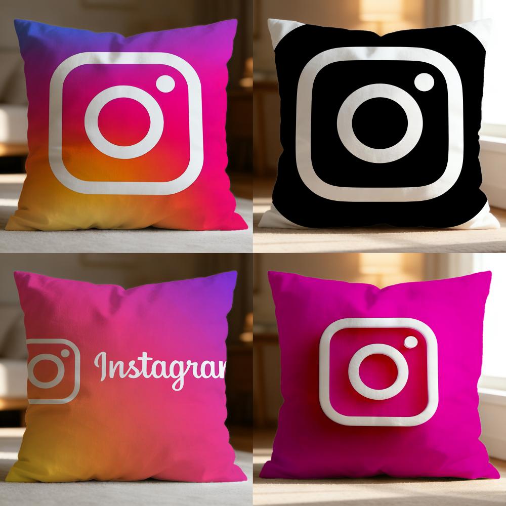Hot I-IInstagram Cushion Cover Soft Washable Pillow Case Multi-Scene for Couch Bed Travel Office Use