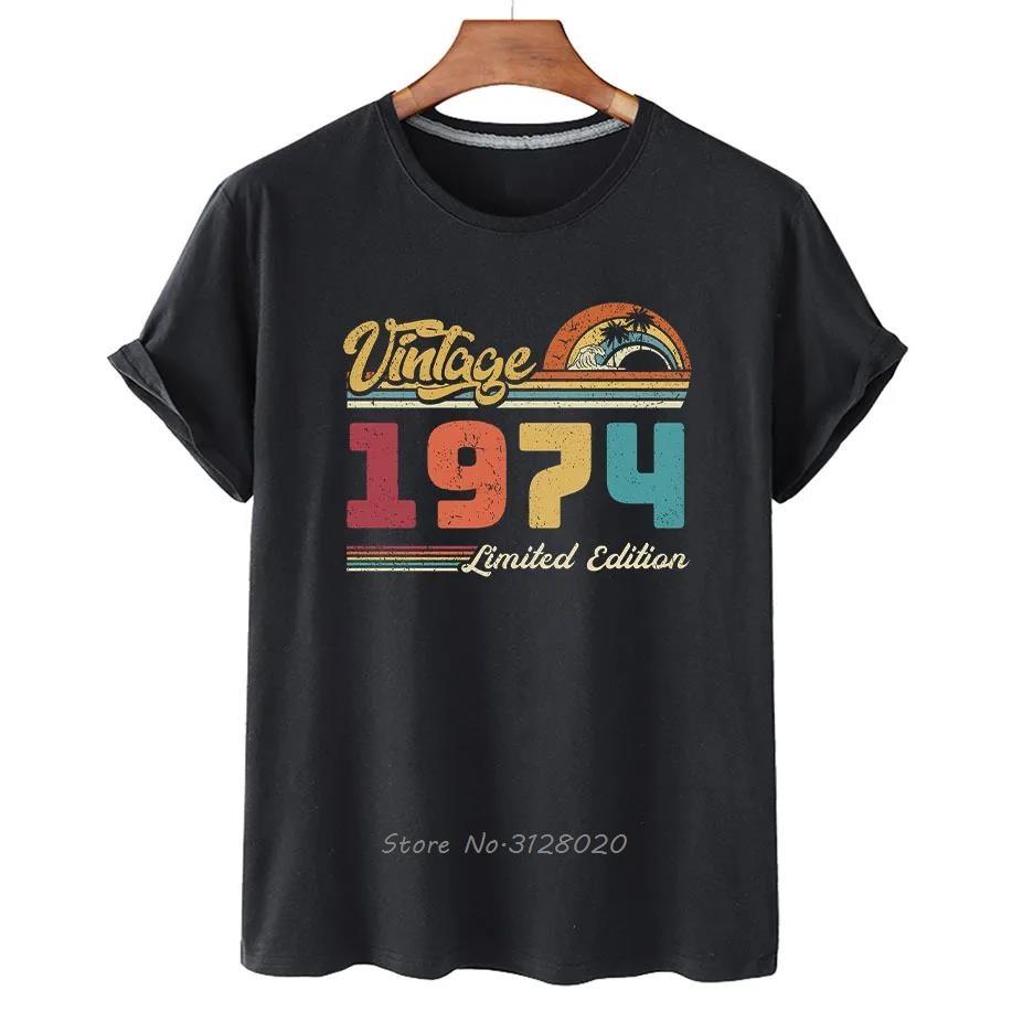 Men Women Birthday Anniversary Tshirt 1964 1974 1984 Family Party Cotton T Shirt Short Sleeve Tshirt Vintage Tee Gift Clothes