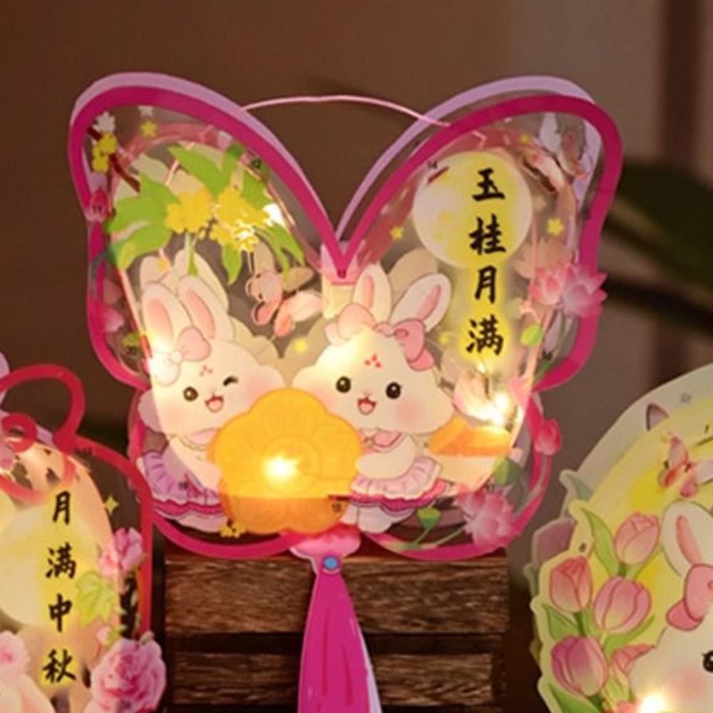 Cute Chinese Rabbit Lantern Portable Antique Lantern LED Lantern Toys  Kindergarten