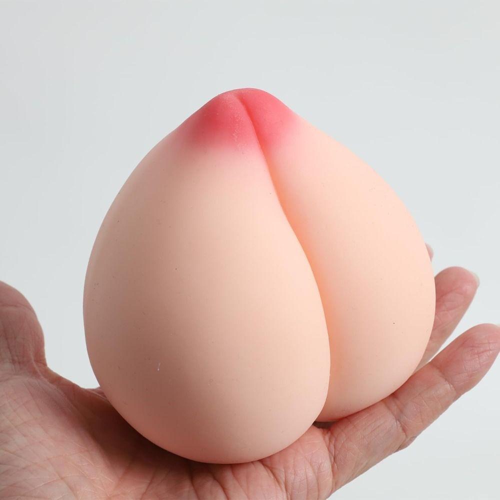 TPE Material Anti Stress Ball Peach Shaped Stress Reliever Relax Slow Rebound Toy  Finger Massage