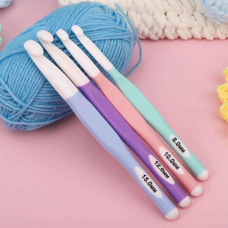 Thickened Non-Slip Crochet Hook for Handmade DIY Knitting - Soft Handle Tool for Scarves and Sweaters