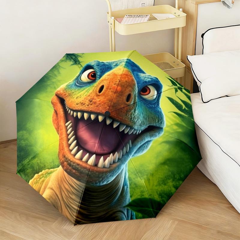 1PC Dinosaur Adventure Jungle Automatic Umbrella - Suitable Travel Outdoor Portable Umbrella Birthday Gift Daily Essentials