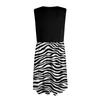Dames mouwloze casual vakantie losse swing geometrische knoop midi jurk met zakken