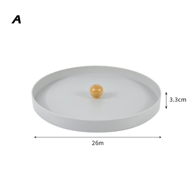

Настольный простой круглый лоток для хранения ювелирных изделий, органайзер для гостиной, спальни, косметики, всякой всячины A серый