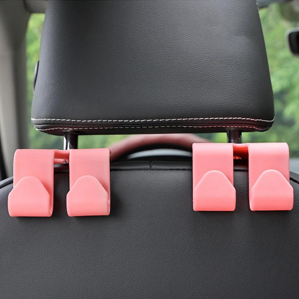 Car Hook Rear Seat Headrest Double Head Hanger Fastener Clip Auto Interior Bag Storage Hanging Holder Car Accessories