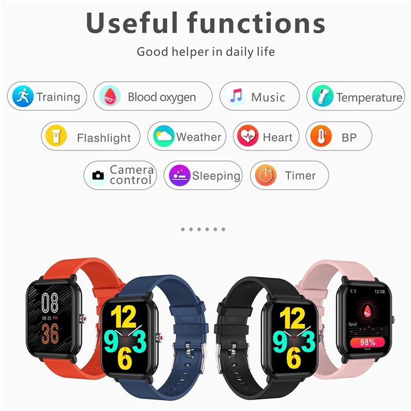 Smart watch Ladies Full touch Screen Sports Fitness watch IP67 waterproof Bluetooth For Android iOS Smart watch