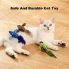 Chirping Bird Cat Toy Interactive Flapping Wings Plush Bird Toy Battery Operated Stimulate Animal Kitten Toy for Indoor Cats