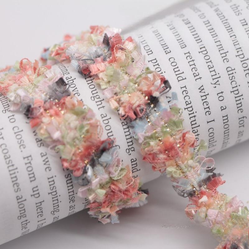 90Yards 1.5cm Vintage Embroidered Lace Ribbon Fabric Sewing Lace Trim Handmade Costume Dress Sewing Trimmings Wedding Decoration