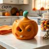 Multi Purpose Storage Box Halloween Pumpkin Candy Box, 3D Printed Container, Fillable Reusable Plastic Bucket Treat for Trick or Treat, Party