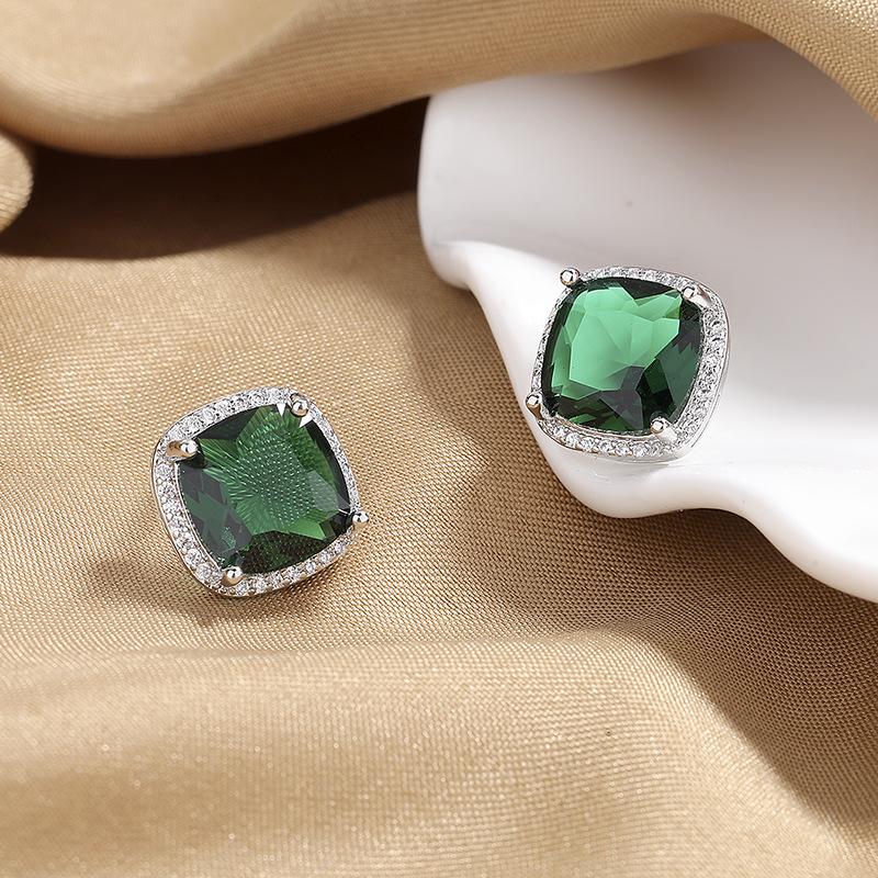 925 Sterling Silver New Zircon Earrings for Women High Quality Exquisite Student Girlfriend Fashion  Jewelry Accessories Gift
