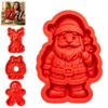Creative DIY Home Decor Christmas Stepping Stone Mold Silicone Tree Santa Wreath Gingerbread Man Design Artistic Garden Ornament Mold Non