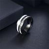 European & American Fashion Titanium Steel Ring: Women's High-End Zirconia Enamel & Men's Versatile Trendy Ring
