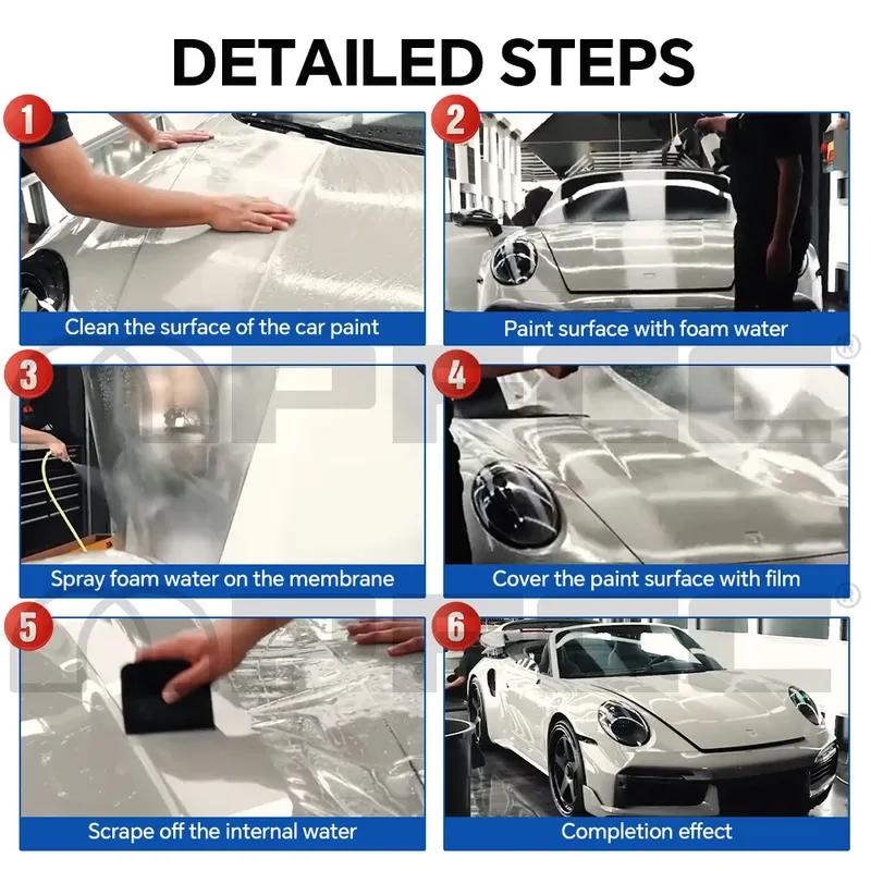 Headlight Rearview Film Car Paint Protection Film PPF Pre-cut Transparent Anti-scratch for Porsche Panamera Base 2024-UP