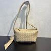 Wide shoulder strap sheepskin woven pillow bag Boston bag single shoulder underarm crossbody large capacity versatile leather women's bag