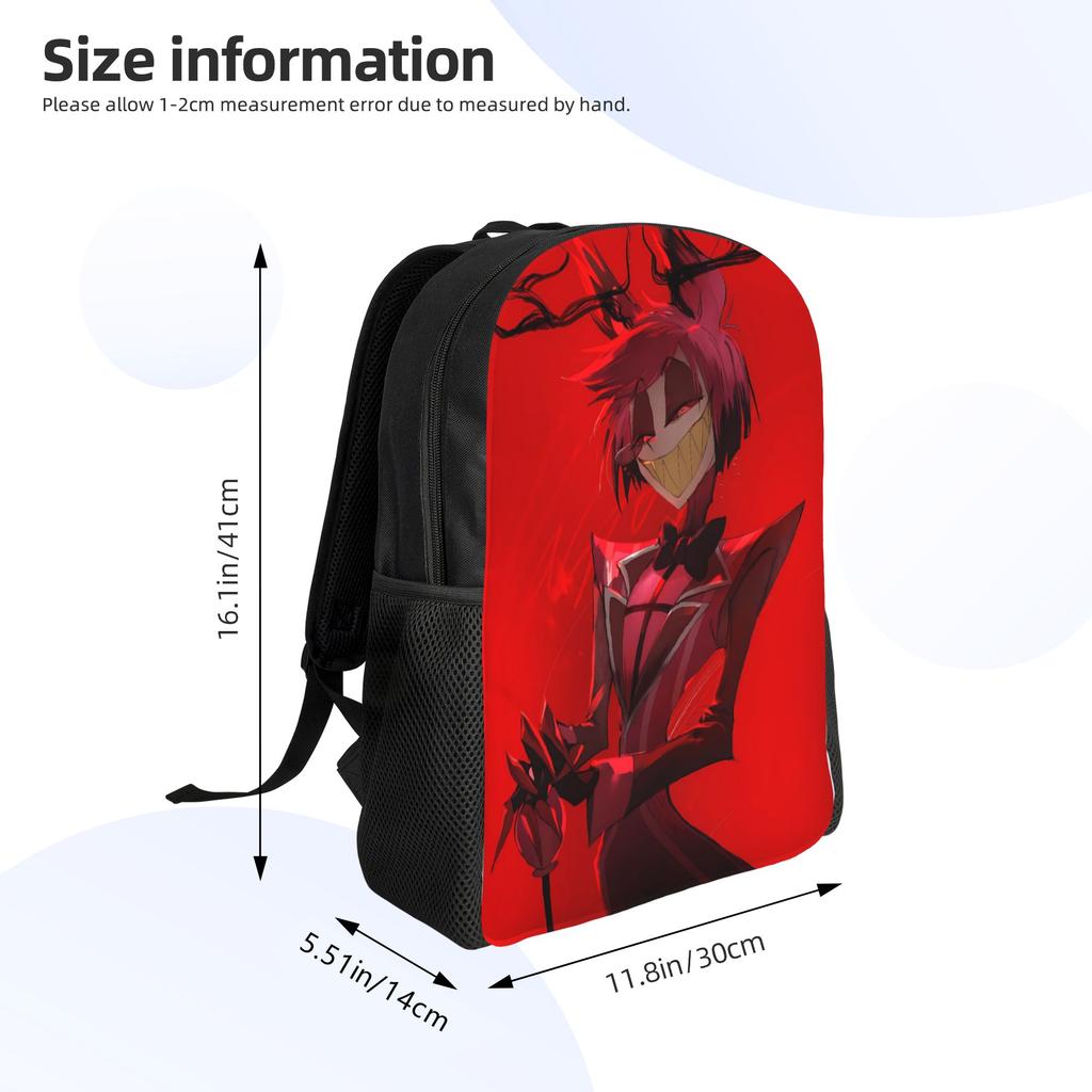 Zaino Vox Alastor Hazbin Hotels Zaini da Trekking per Giovani Belle Borse da Scuola Colorato Leggero Zaino