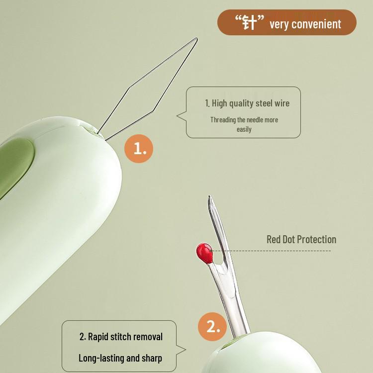 Elderly-Friendly Threading Needle Device: No-Thread Sewing Needle Tube for Hands-Free Sewing, Quilts, Clothes, and Thread Storage.