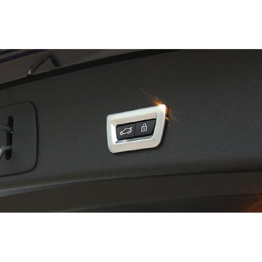 Inner Tailgate Rear Door Switch 2011-17 Fit For BMW 5 Series Cover Matte Silver