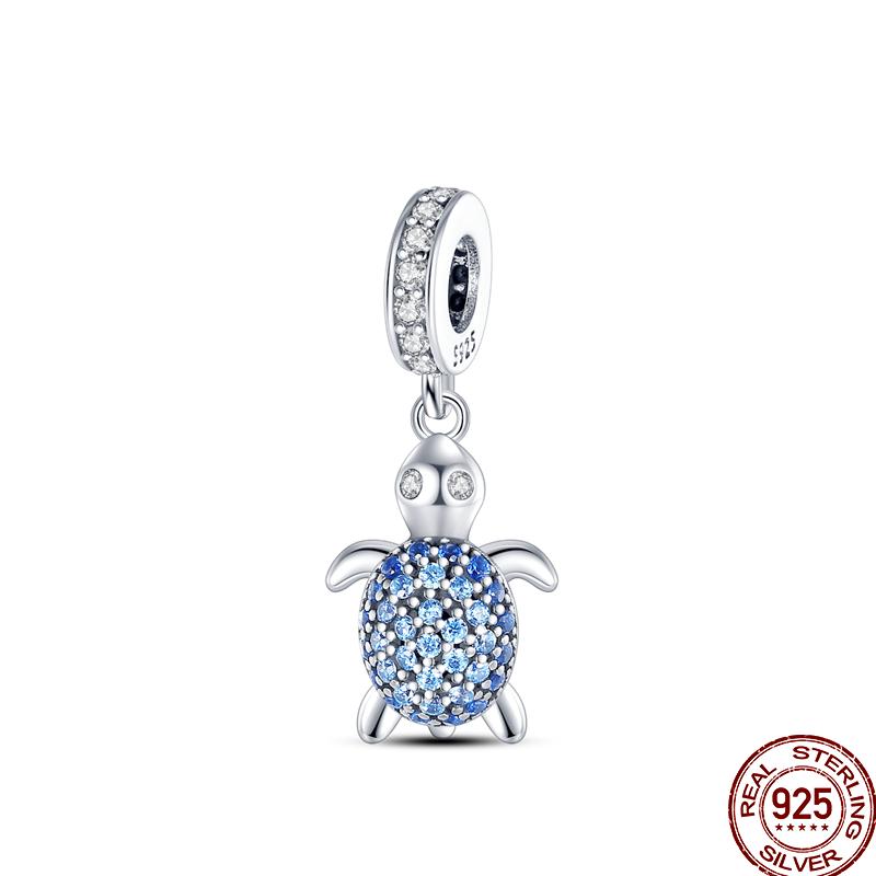 Copper Blue Zircon Beads Ocean Crab Starfish Ship Series Summer Suitable For 3Mm Original Bracelet Diy