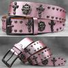Original Skull Rivet Belt Punk Men'S Belt Women'S Snake Pattern Decorative Belt