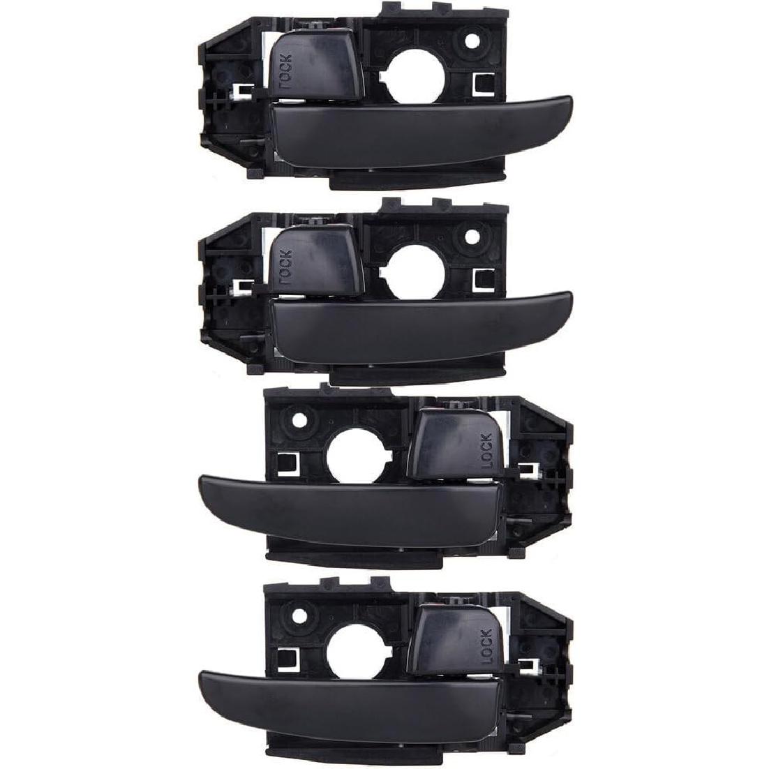 OCPTY Door Handles Interior Front Rear Left Right Side Replacement fit 2001-2006 for Hyundai Elantra Inside Door Handles Black(4pcs)