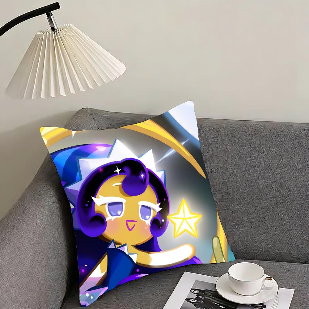 CCookie RunN Kingdom Cartoon Cushion Cover Pillowcase Ultra Soft Skin Friendly Fabric Cloud Like Comfort Concealed Zipper