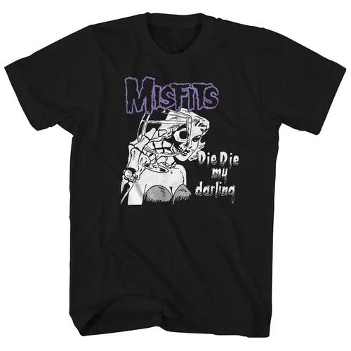 New Fashion Misfits Punk Style Tshirt Retro Street Skull Pattern Unisexs Tshirt