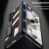 Samsung Z Fold6 Genomskinligt Fodral med Kreativt Stöd, Magnetiskt Gångjärn, Full Täckning, Galvaniserad Yta och Stötsäker Design.