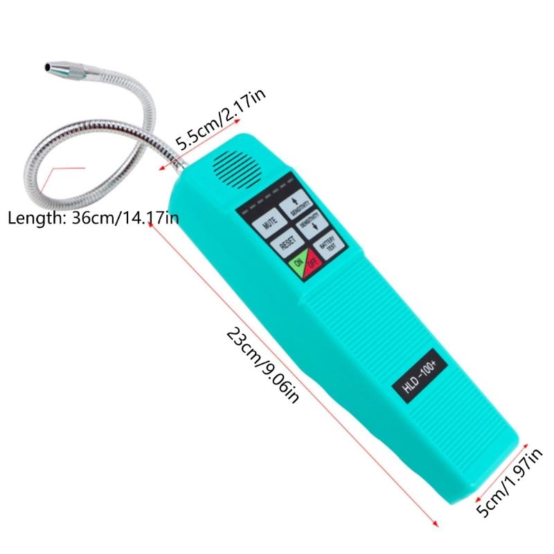 Halogen Leak Detector Sensitivity Leakage Tester with Sound Light Alarm Leakage Detector Long Probe