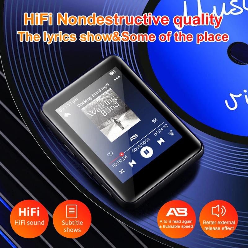 2.5inch Full Screen mp3 mp4 Walkman Student Version Mini Ultra-thin Bluetooth Portable Touch Screen mp5 Music Player Support Car