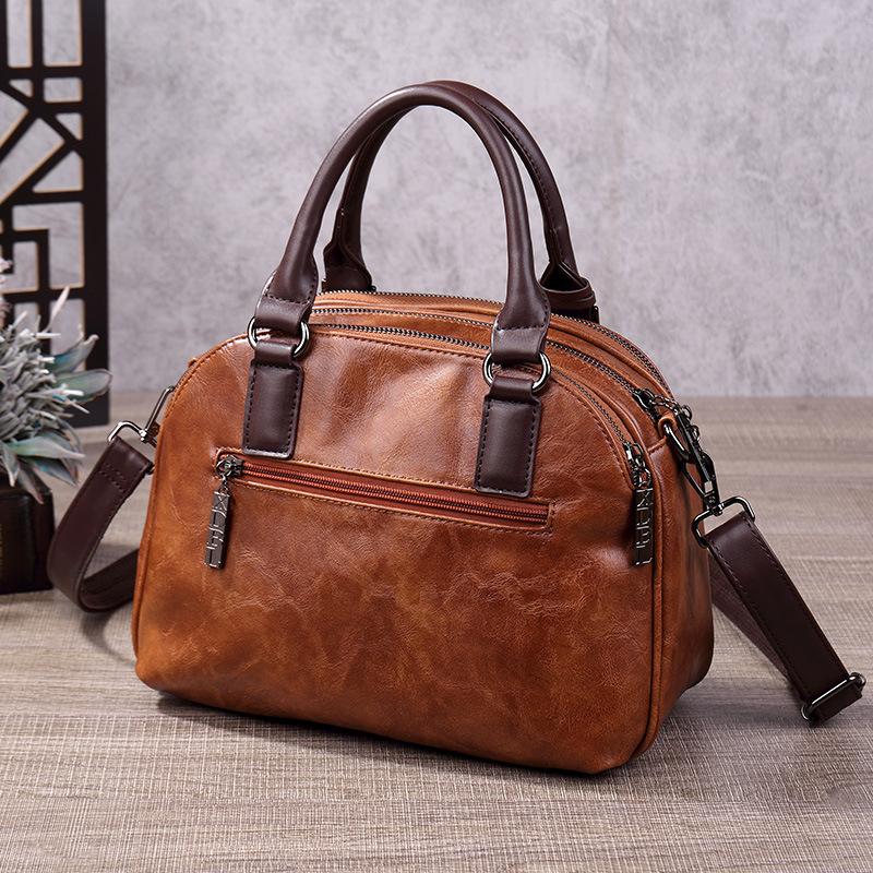 Vintage Chinese Style Shoulder Crossbody Bags for Women Embossing Print Tote Bags Large Capacity Multi-Pocket Soft Handbags
