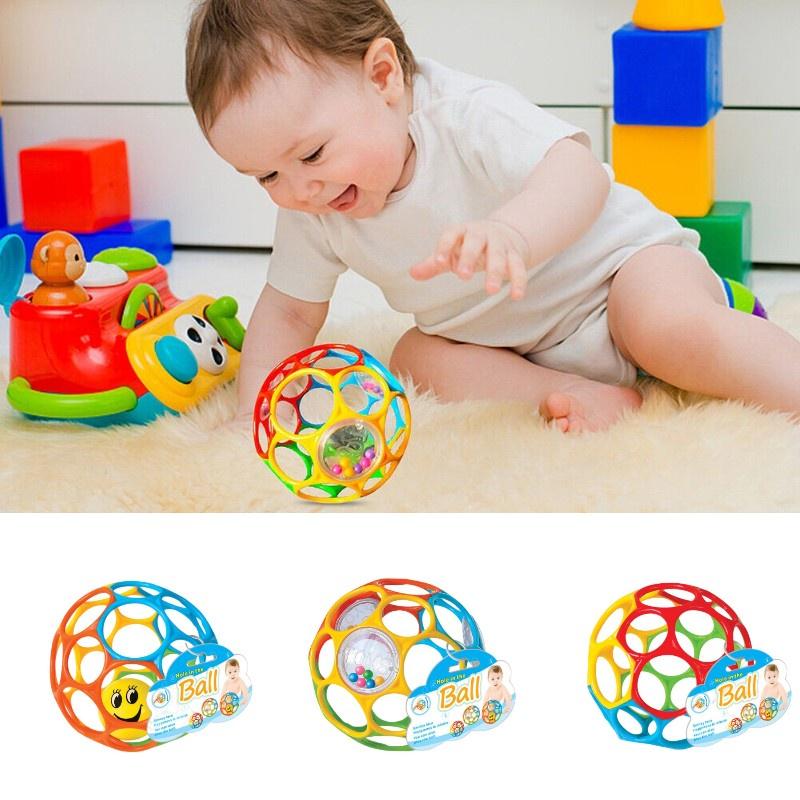 Yumuşak TPU Bebek Diş Çıkarma Topu Renkli, Kavrama, Emekleme ve Duyusal Gelişim Oyuncak Küçük Yuvarlanan Toplarla