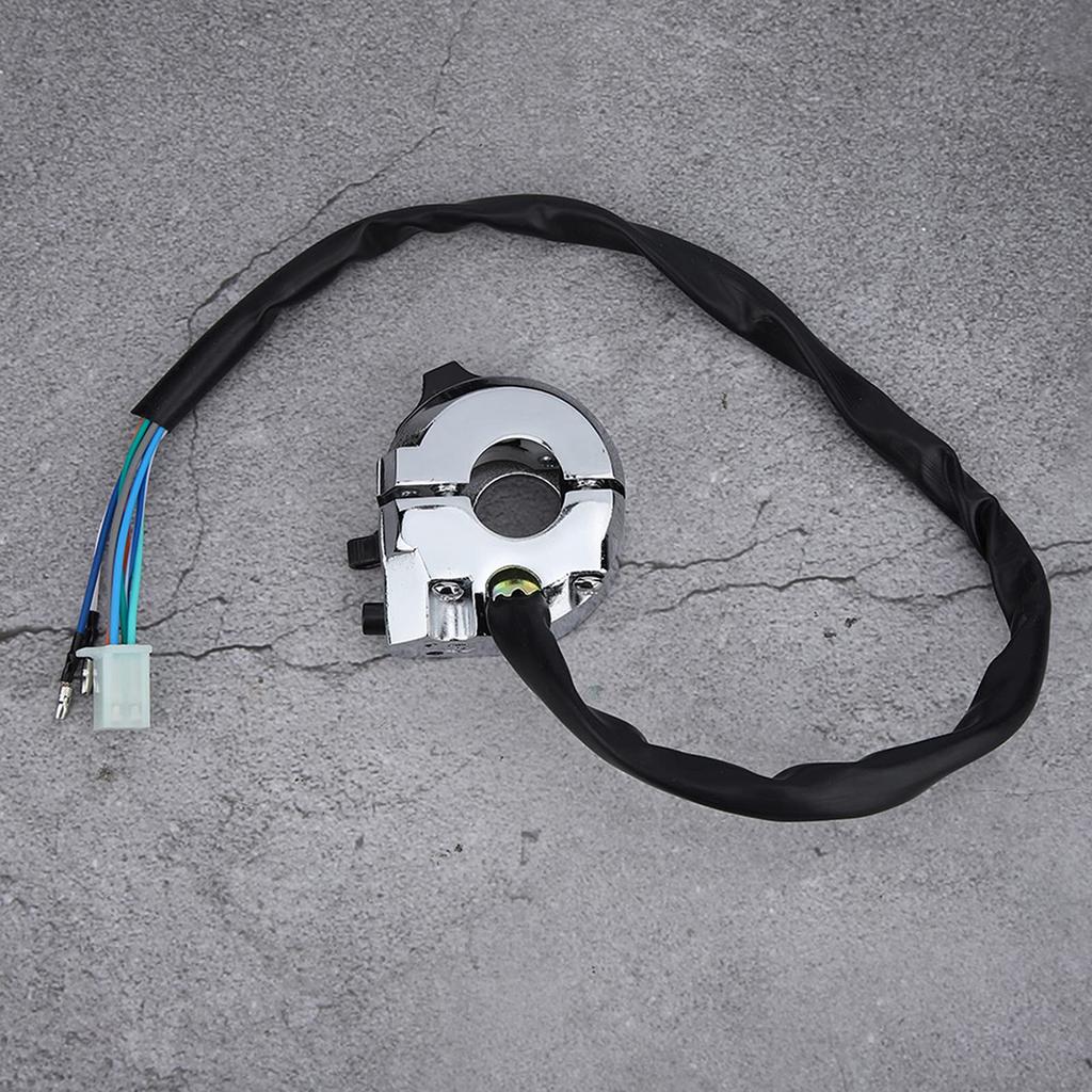 Motorcycle Handlebar Switch, Turn Signal, Horn, Light Function Switch, Left Handle, Aluminum Material, Wired