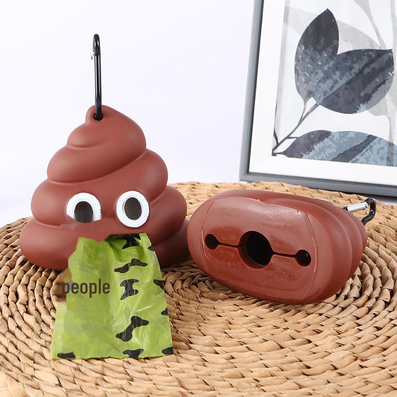 "Upgraded Pet Poop Picker with Large Degradable Bag Dispenser In Poop Shape"