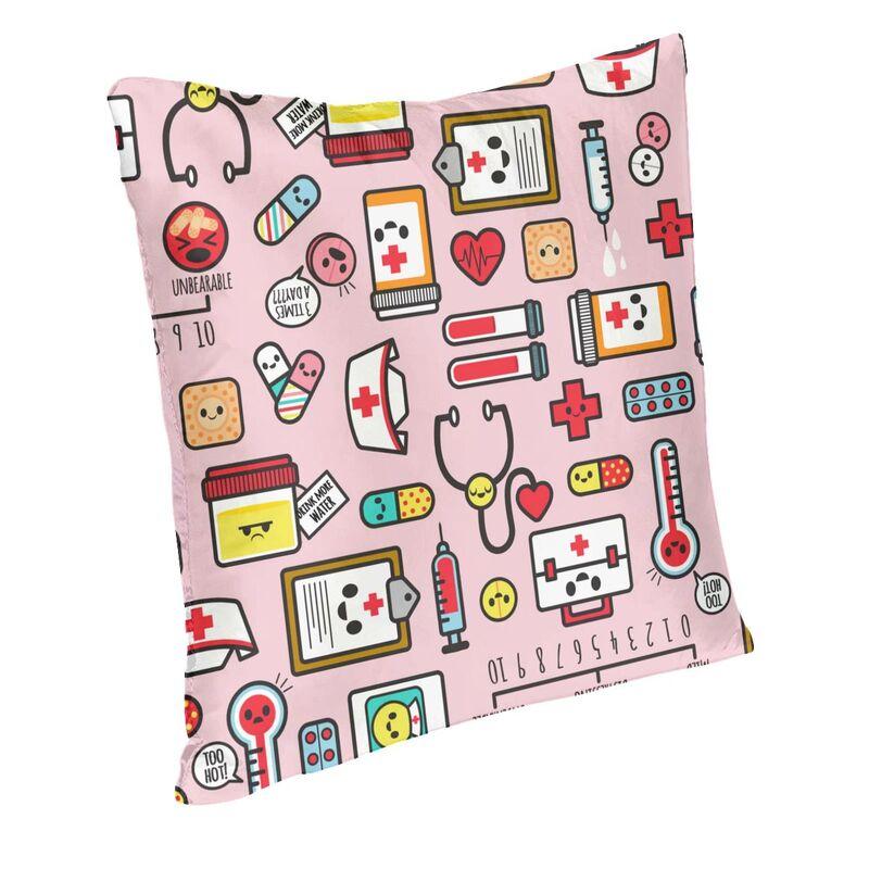 Enfermera En Apuros Doctor Nurse Medicine Square Pillow Cover Home Decorative Cushions Throw Pillow Car Double-Sided Printing