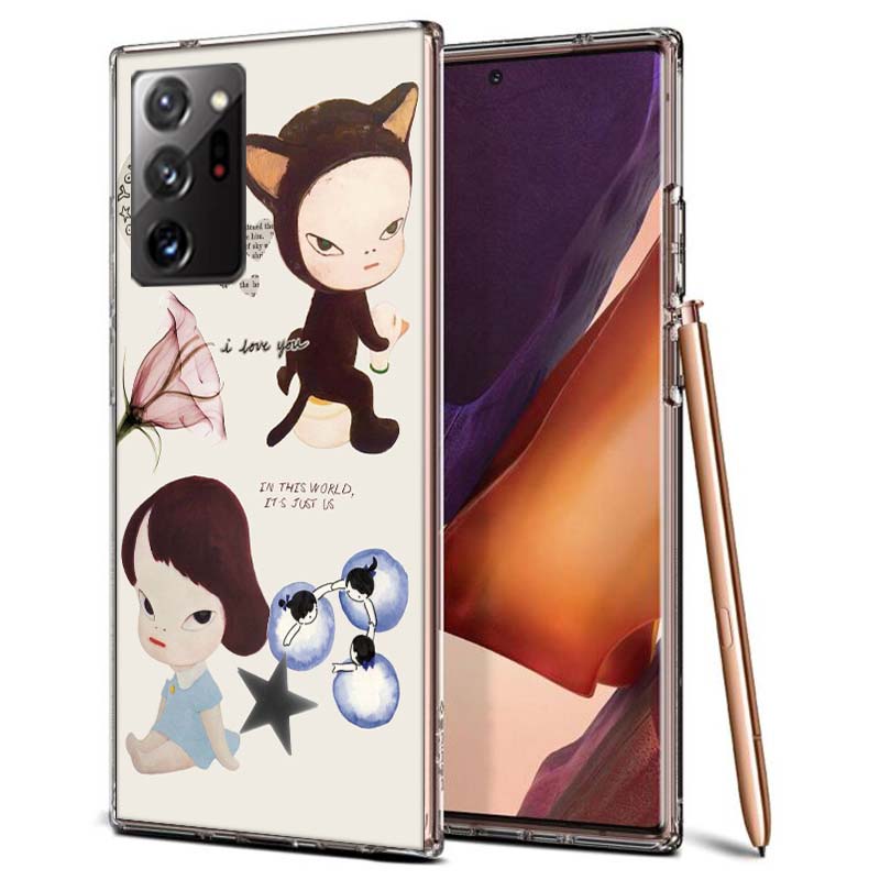 Süße Nara Yoshitomo Kunst Handyhülle für Samsung A55 A35 A25 A15 A07 A05S A16 A17 A26 A36 A37 A56 A57 Galaxy Note 20 10 A50S A71 A