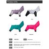 Waterproof Softshell Dog Raincoat 4-Leg Full Coverage Outdoor Jacket for Small Medium Large Dogs Lightweight Adjustable Pet Coat