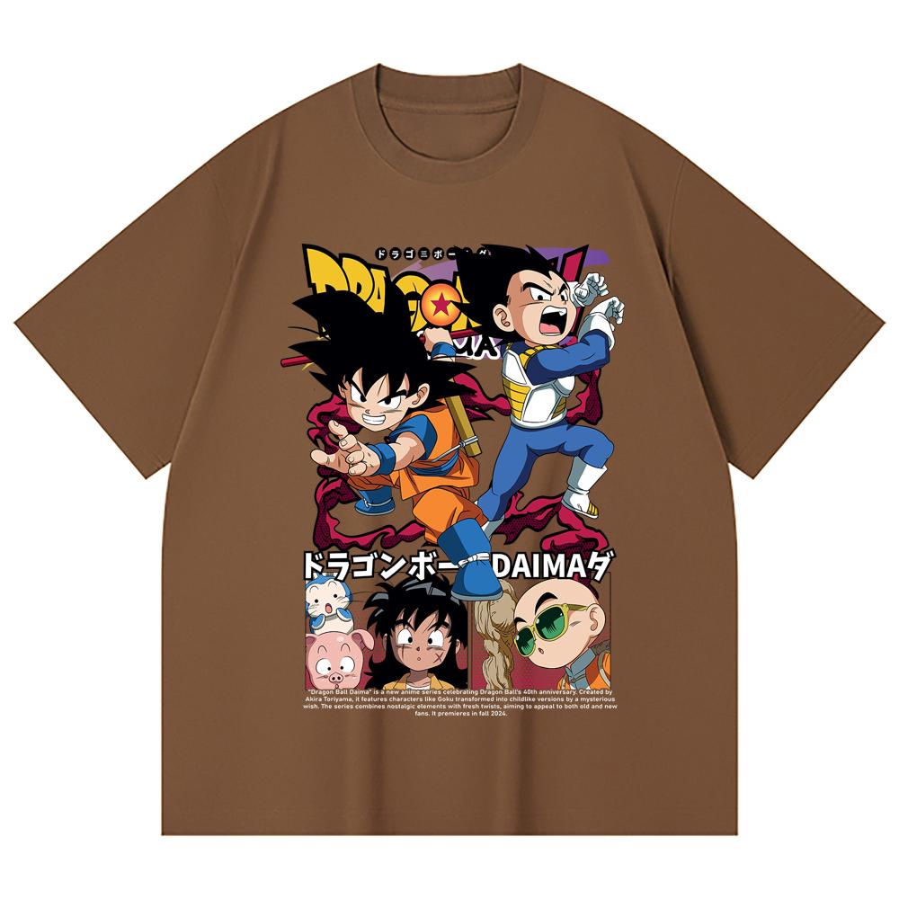 230 Gsm 100% Cotton Dragon Ball V1 Daima Print Unisex Heavy Cotton T Shirt