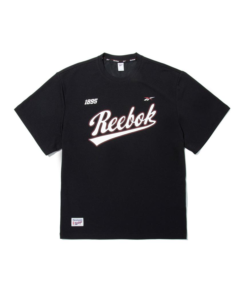 Reebok Summer Lettering Jersey T-Shirt - Black