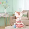 Holding Carrot Easter Rabbit Ornaments Plush Cartoon Rabbit Doll  Festival Decoration