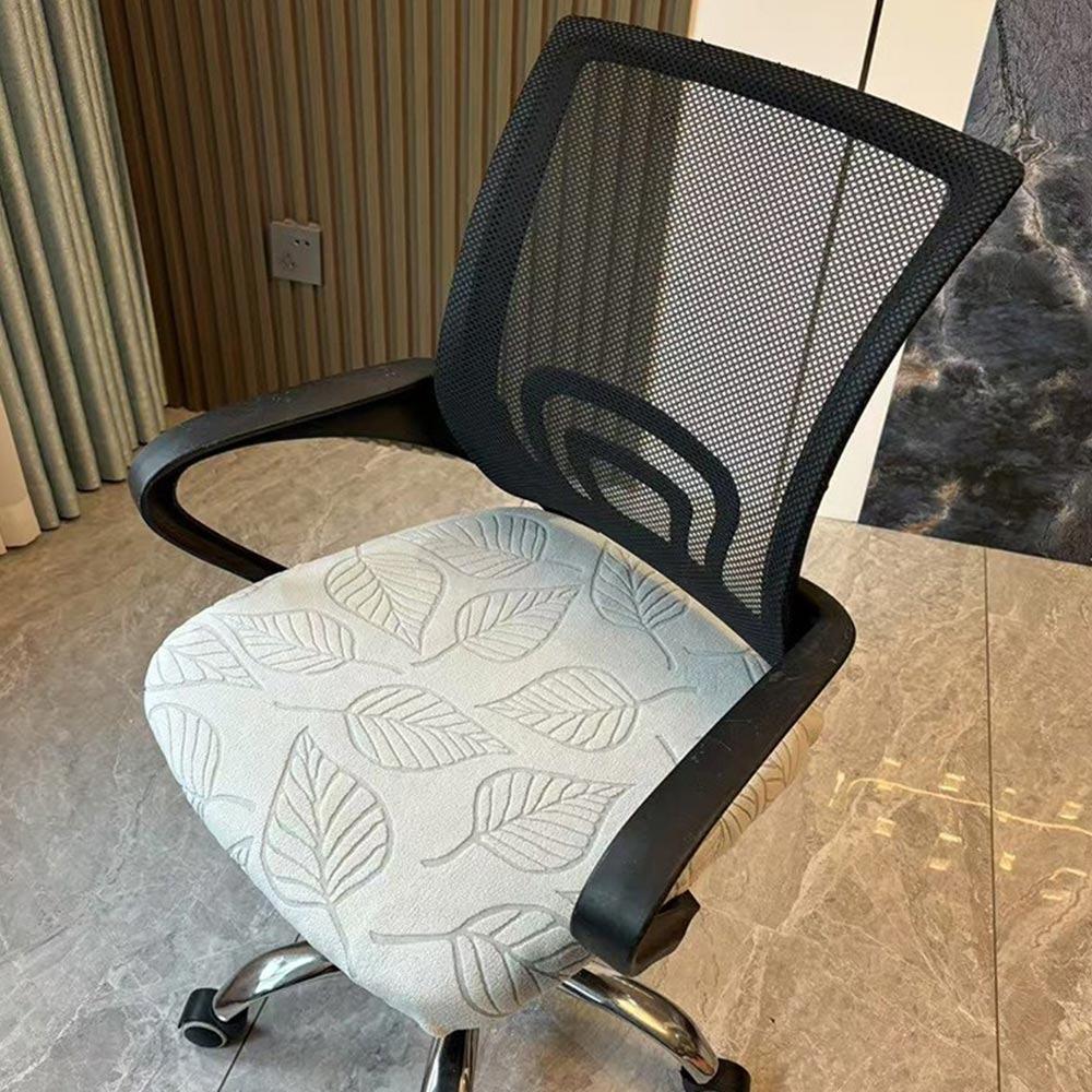 

Stretch Elastic Office Chair Covers Washable Stain-Resistant Computer Chair Cover Breathable Solid Color Desk Chair Slipcover светло-серый