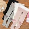 Baby Mädchen Strumpfhose Warm und Weich Kinder Thermo Leggings Einfarbig Schleifchen Dekor Strumpfhose für Kalte Jahreszeiten