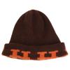 HERMES Margiela-era H logo cashmere knit hat hat Brown / orangeUsed