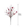 Artificial Heart Shaped Berry Stem Pick Faux Red Heart Berry Branch for Valentines Day Party Wedding Decor