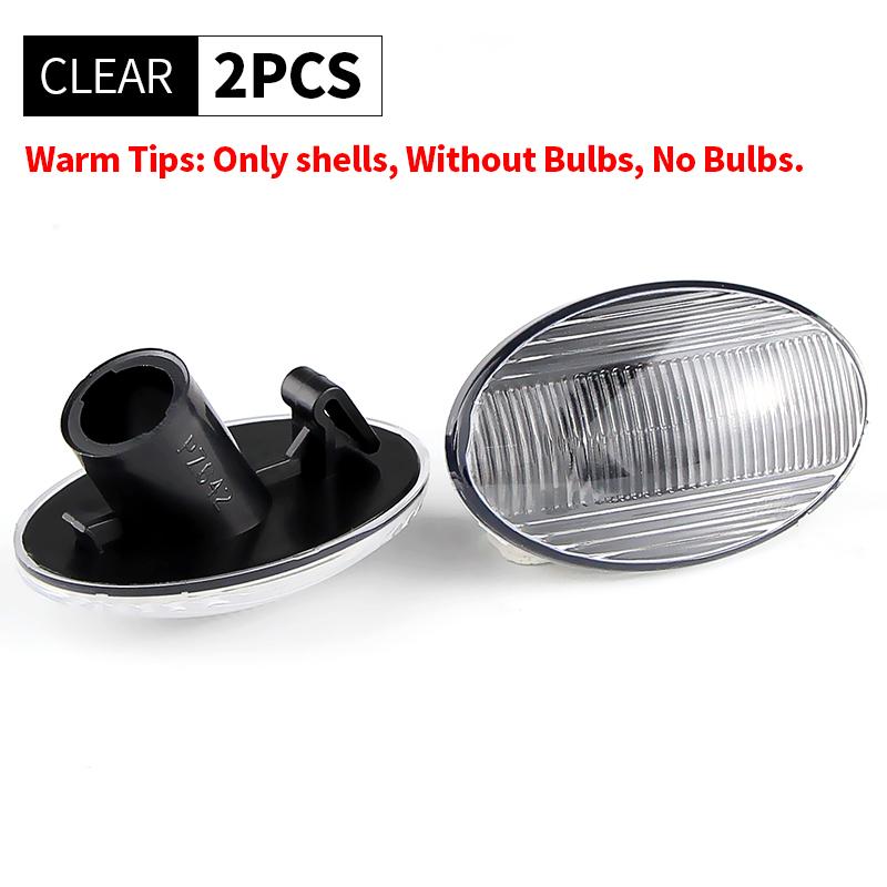 2PC For Opel Vauxhall Combo Tour Corsavan Mk2 Corsa C Tour Meriva Car Side Marker Lamp Covers Indicator Turn Signal Light Shells