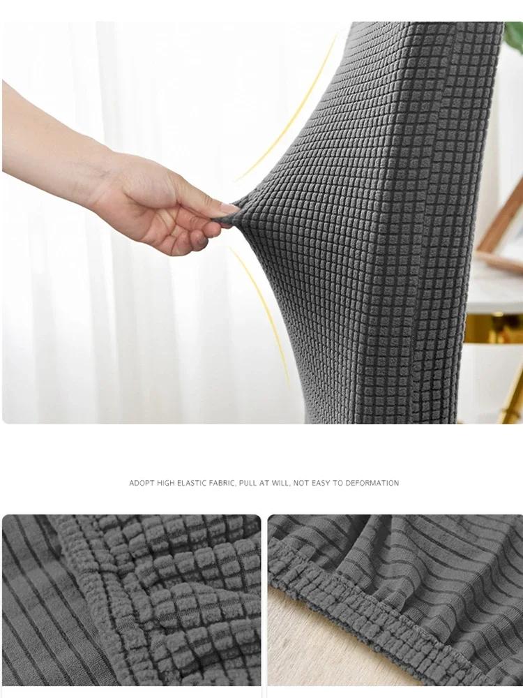 Husa Jacquard Impermeabilă Reglabilă pentru Scaun 2026 Culoare Uni Lux Husa pentru Scaun de Masă Dining Spandex pentru Casă Cameră de Dining Banchet Hotel