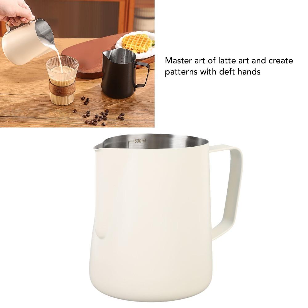 304 Stainless Steel Milk Pitcher Pointed Spout Latte Art Frothing Cup  Coffee Preparation