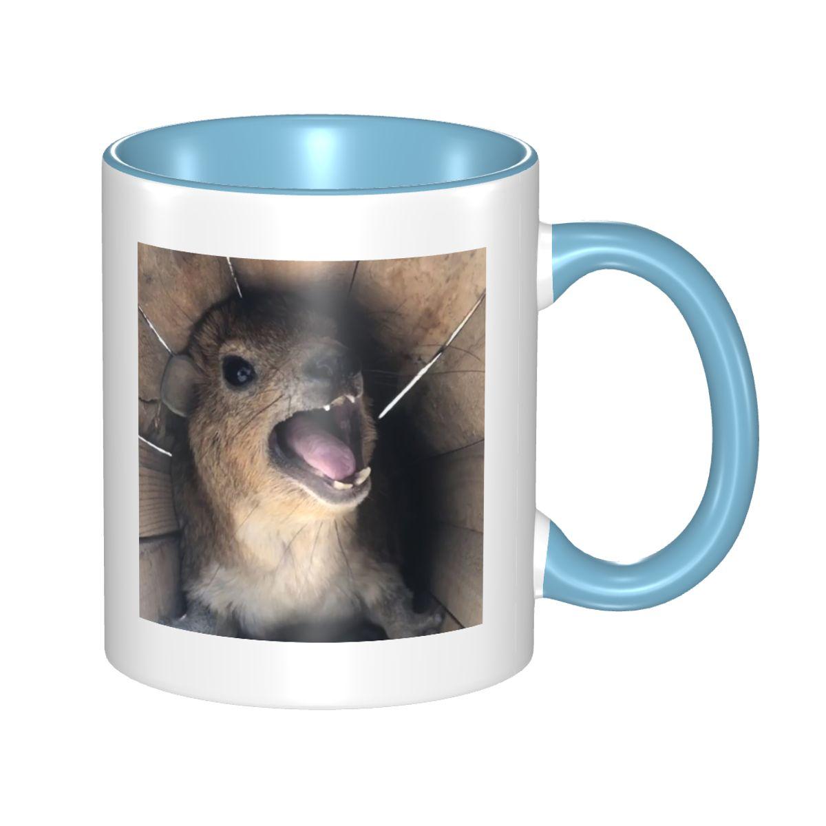 Rock Hyrax Lover Awawa Groundhog Dassi Mug Funny Ceramic Coffee Cups Tea Mugs Milk Cup Drinkware Gift for Woman Man One Size небесно-голубой