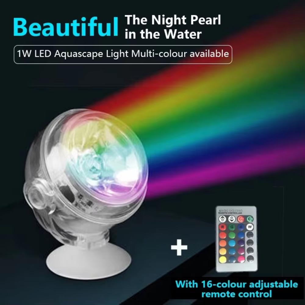 New LED Aquarium Spotlight Saving Power But High Brightness Seven Gradient Night Light Amphibious Lighting USB Waterproof Diving