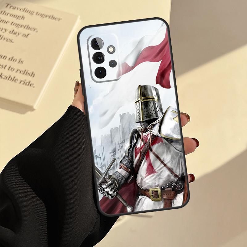 Knights Templar Case For Samsung Galaxy A54 A34 A14 A53 A13 A33 A73 A50 A12 A22 A32 A52 A72 A51 A71 Coque Samsung A52S 5G
